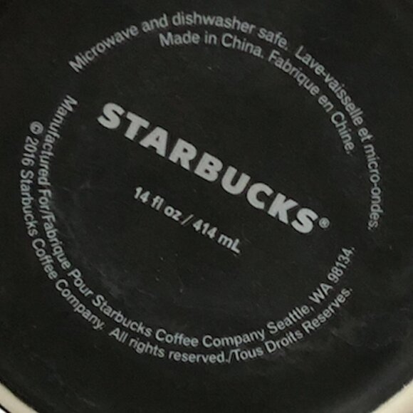 STARBUCKS Coffee Mug Size 14oz/414mL Black Red Multicolor 2016 Holiday Home - Picture 6 of 7